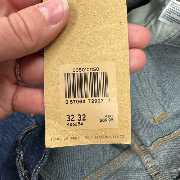 Levi’s 501 Original Men’s Denim, Dark Wash BNWT - Picture 4 of 7